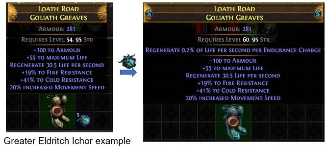 Greater Eldritch Ichor Example PoE