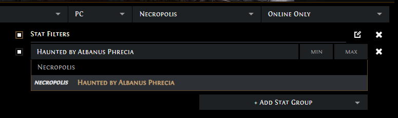 PoE Get Haunted by Albanus Phrecia