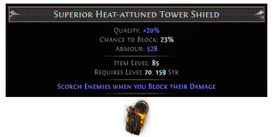 Heat-attuned Tower Shield
