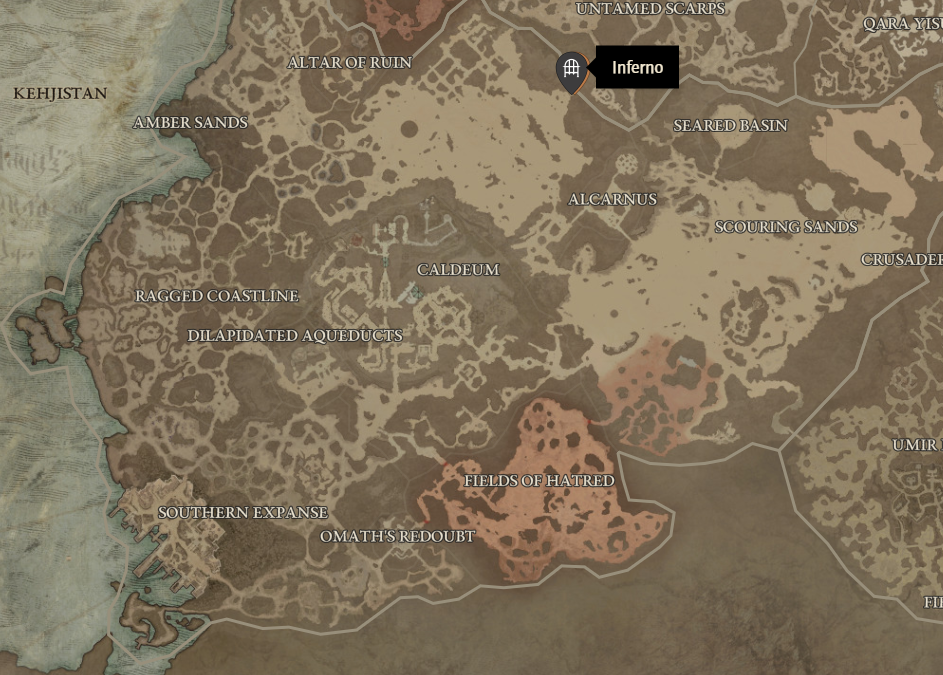 Inferno Diablo 4 Location