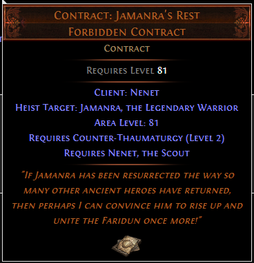 Contract: Jamanra's Rest