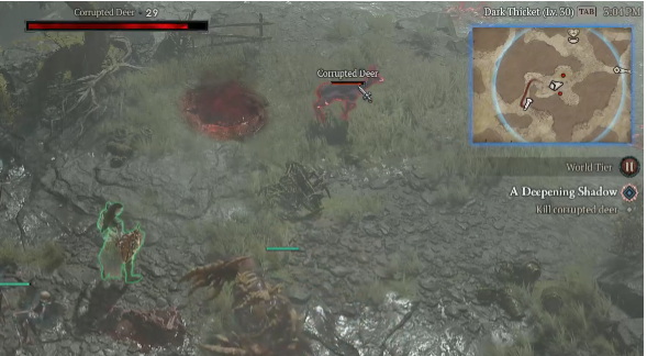 Kill corrupted deer - Diablo 4