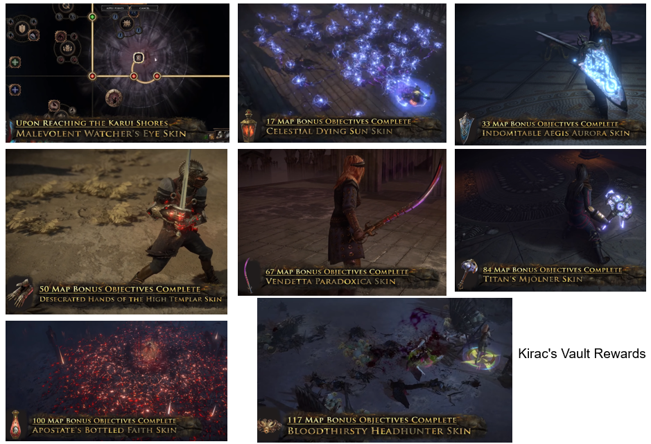 PoE Kirac's Vault Rewards