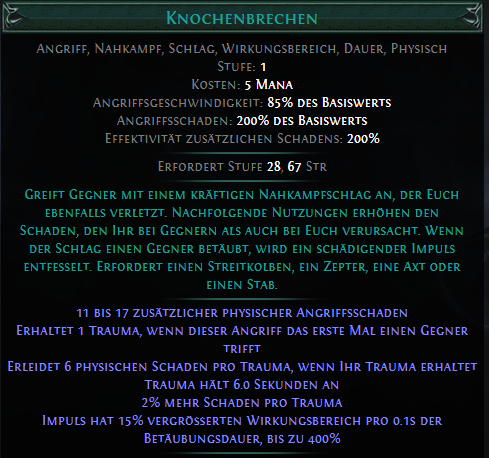 Knochenbrechen PoE