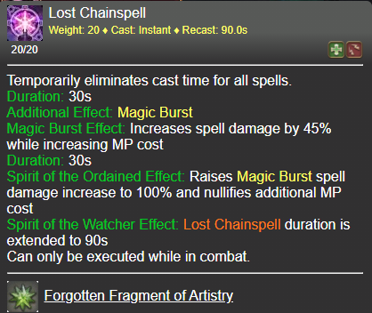 Lost Chainspell FFXIV