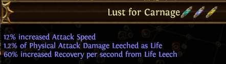 Lust for Carnage PoE