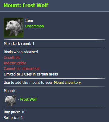 Lost Ark Mount: Frost Wolf