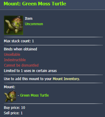 Lost Ark Mount: Green Moss Turtle
