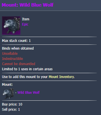 Lost Ark Mount: Wild Blue Wolf