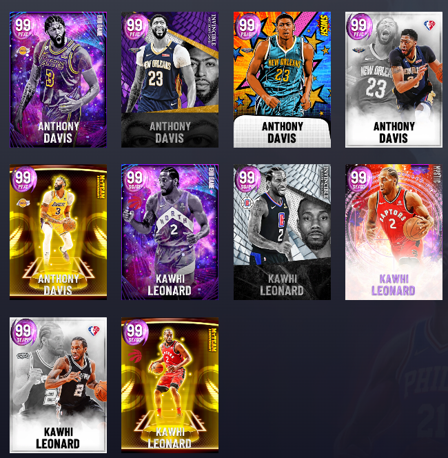 NBA 2K24 AD & Kawhi Packs Card