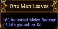 One Man Leaves PoE
