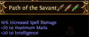 Path of the Savant PoE