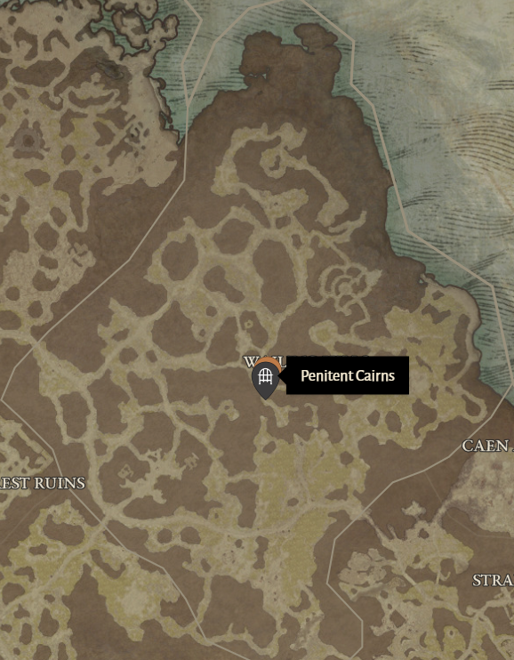 Penitent Cairns Diablo 4 Location