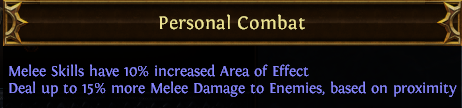 Personal Combat PoE