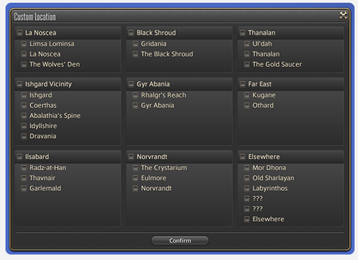 Player Search Menu Custom option