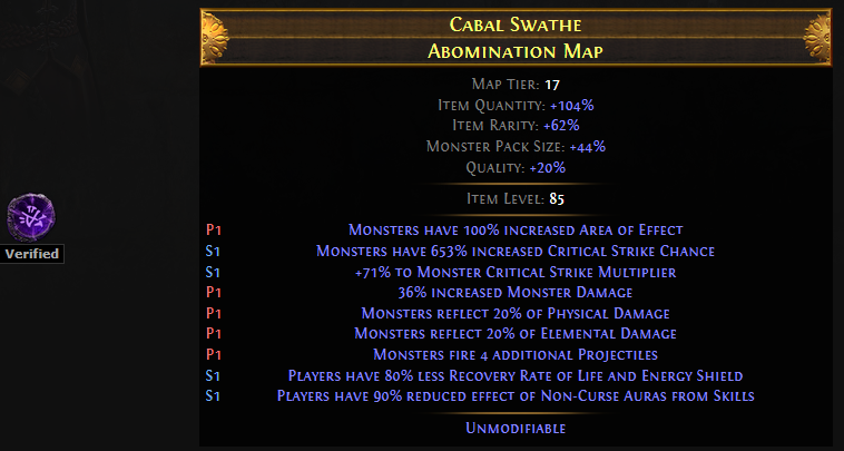 PoE Abomination Map