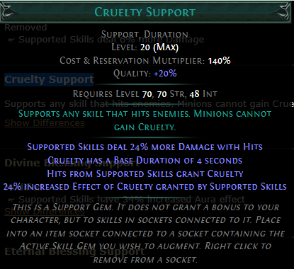 PoE Cruelty Support 3.19