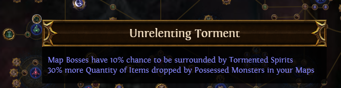 PoE Defeat a Map Boss that has been Possessed by 3 Tormented Spirits in a Tier 16 Map