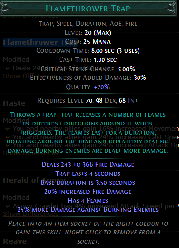 PoE Flamethrower Trap 3.19