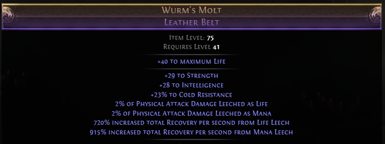 Foil Sunset Items Uniques Example