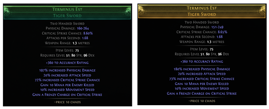 PoE Foil Terminus Est