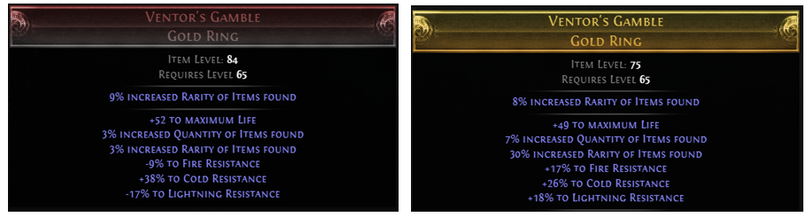 PoE Foil Ventor's Gamble
