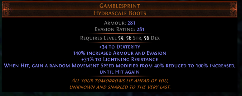 PoE Gamblesprint