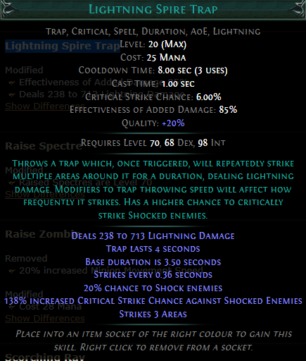 PoE Lightning Spire Trap 3.19