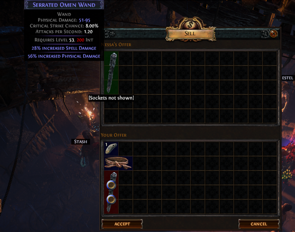 PoE Magic Weapon With Increased Physical Damage Vendor Recipe