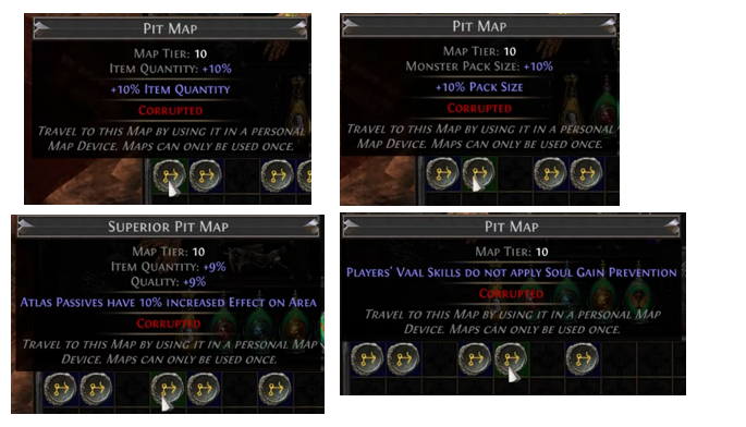 PoE Map Corruption Outcomes