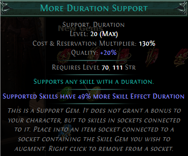 More Duration Support