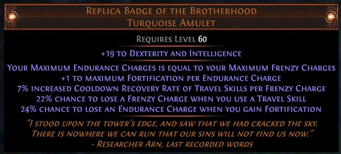 PoE Replica Badge of the Brotherhood