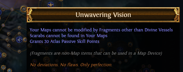 PoE Unwavering Vision: Grants 20 Atlas Passive Skill Points