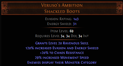 PoE Veruso's Ambition