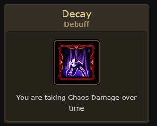 PoE Your Hits Inflict Decay