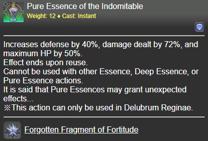 Pure Essence of the Indomitable FFXIV