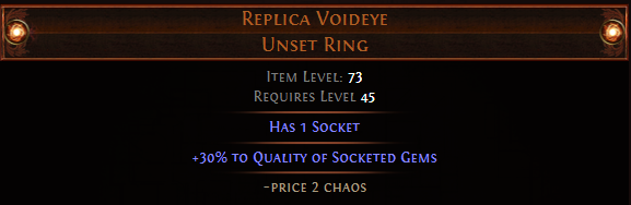 Quality of Socketed Gems