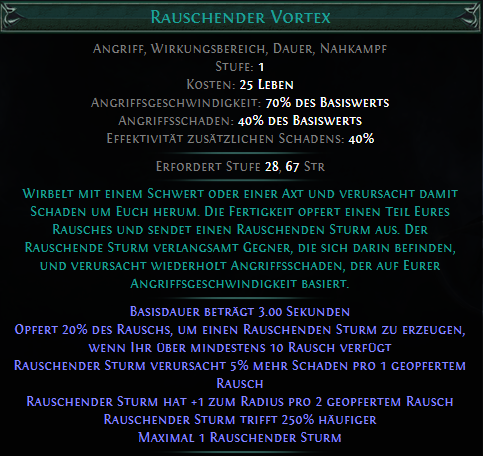 Rauschender Vortex PoE