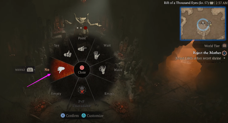 Reject Lilith at her secret shrine - Diablo 4