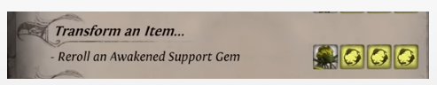 Reroll an Awakened Support Gem