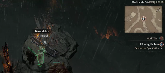 Rescue the Pyre Victim - Diablo 4