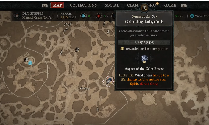 Retrieve Baneful Oblations from fallen within the Grinning Labyrinth - Diablo 4