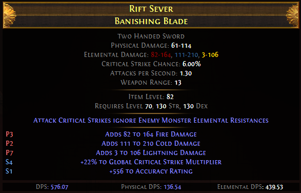 Rift Sever Banishing Blade