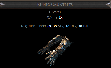 Runic Gauntlets PoE