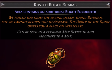 Rusted Blight Scarab PoE