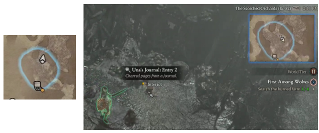 Search the burned farm - Diablo 4