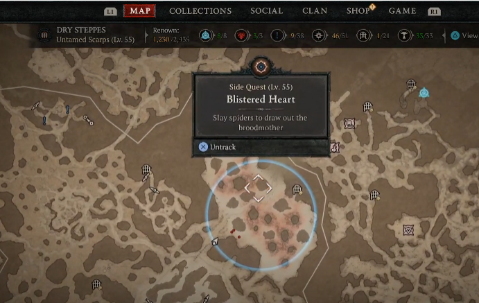 Slay spiders to draw out the broodmother - Diablo 4