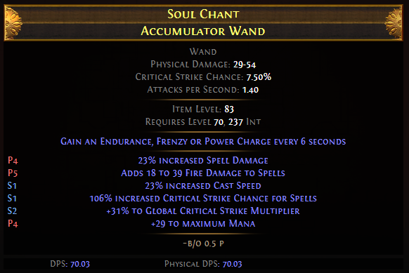 Soul Chant Accumulator Wand