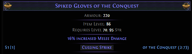 Spiked Gloves of The Conquest