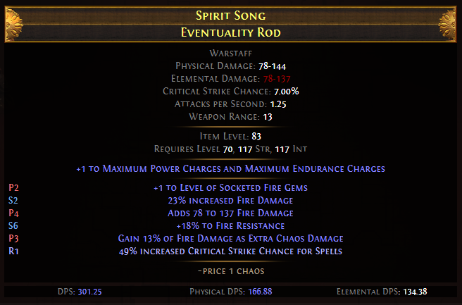 Spirit Song Eventuality Rod